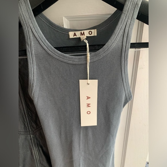 AMO Denim Long Ribbed Tank Dress XS - Picture 1 of 4